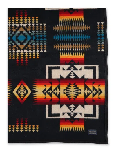 Pendleton Chief Joseph Wool Blend Black Blanket In Black