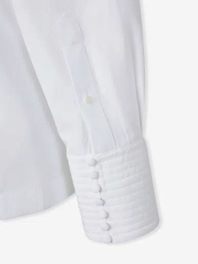 Dries Van Noten Draped Silk Shirt In White