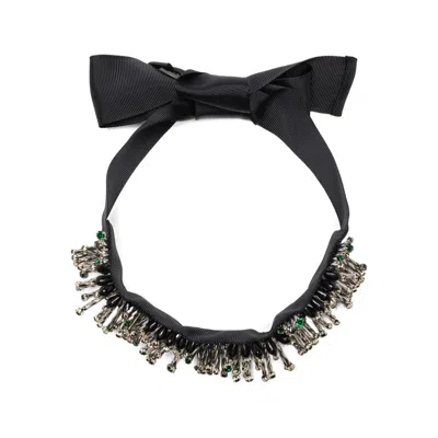 Dries Van Noten Bow Hair Accessories In Black