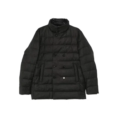Duno Button-down Padded Jacket In Black