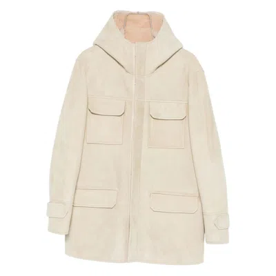 Dondup Hooded Jacket In Neutral