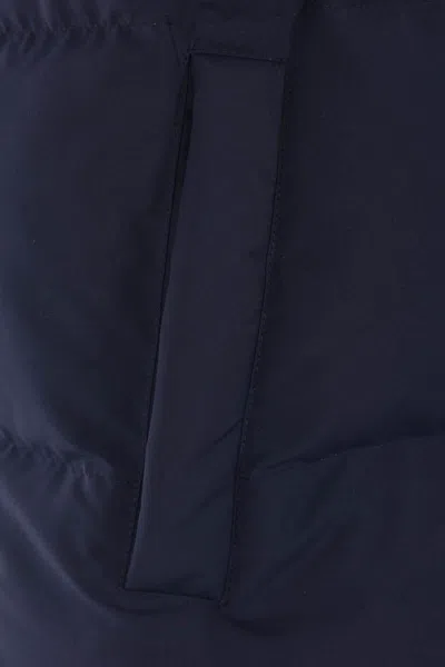 Eleventy Sleeveless Hooded Vest In Blue