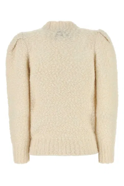 Isabel Marant Alpaca Blend Emma Sweater With Puff Sleeves In Neutral