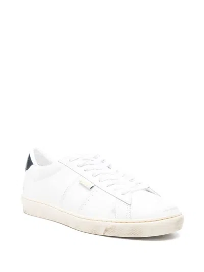 Golden Goose Matchstar Leather Sneakers In White