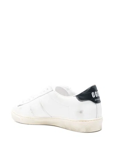 Golden Goose Matchstar Leather Sneakers In White