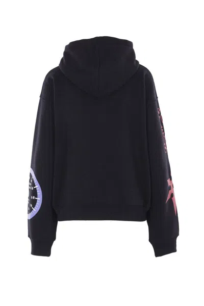 Chopova Lowena Flying High Graphic-print Zip-up Hoodie In Black