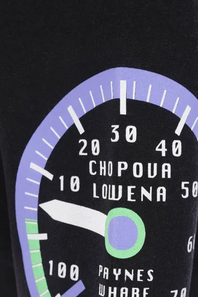 Chopova Lowena Flying High Graphic-print Zip-up Hoodie In Black