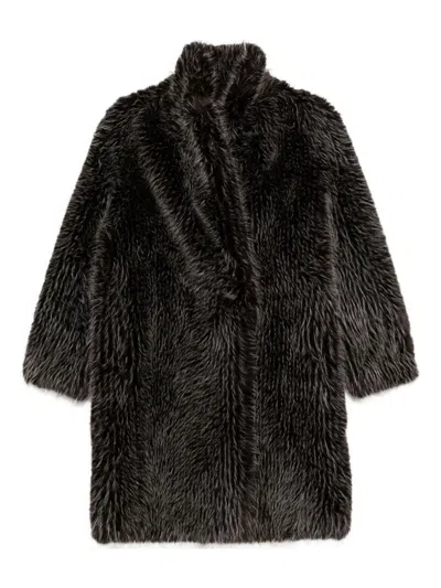 Valentini 1972 Funnel-neck Coat In Brown
