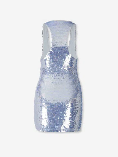 Retroféte Joanne Sequin-embellished Dress In Blue