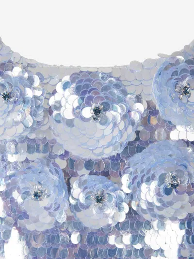 Retroféte Joanne Sequin-embellished Dress In Blue