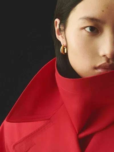 Jacquemus Mismatched Round & Square Mini Hoop Earrings In Gold