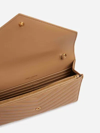 Saint Laurent Cassandre Chain Bag In Sand