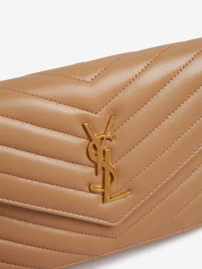 Saint Laurent Cassandre Chain Bag In Sand