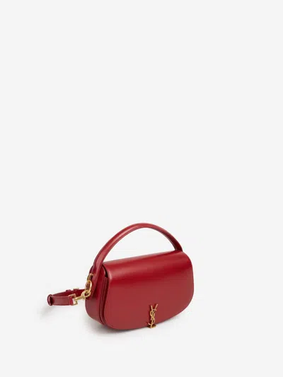 Saint Laurent Voltaire Tassels Bag In Red