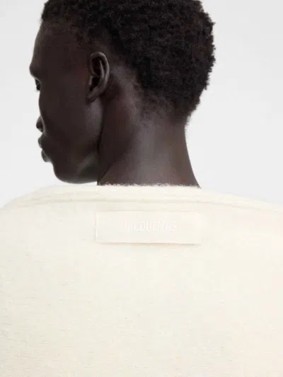 Jacquemus Le Chale Gros Grain Alpaca-blend Scarf In Neutral
