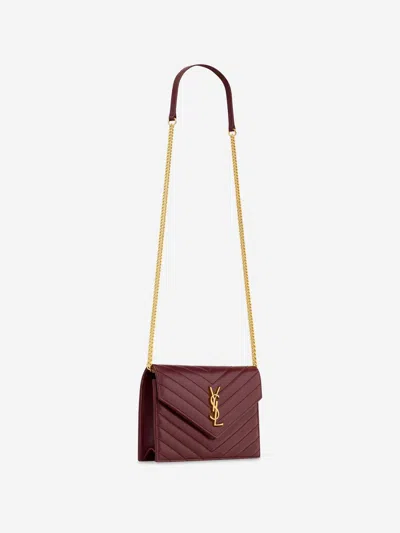 Saint Laurent Cassandre Chain Bag In Red