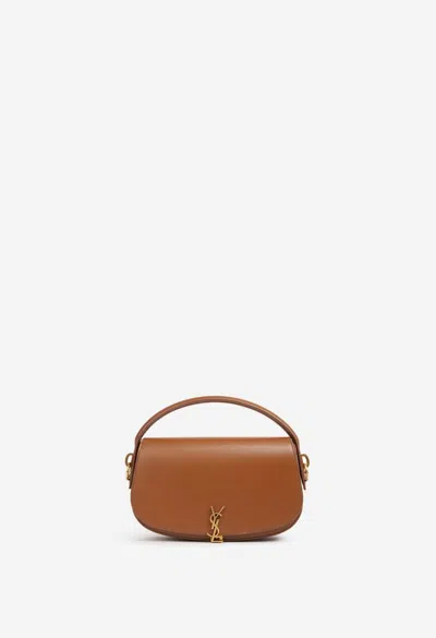 Saint Laurent Voltaire Tassels Bag In Brown