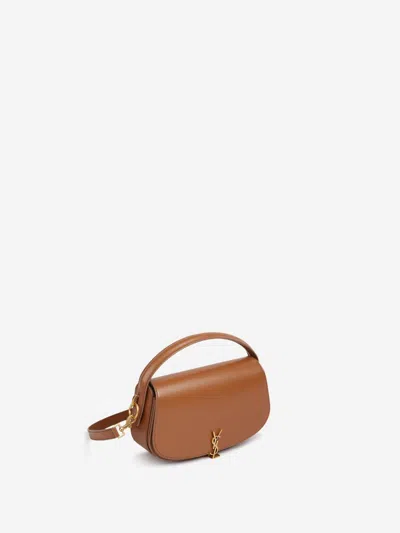Saint Laurent Voltaire Tassels Bag In Brown