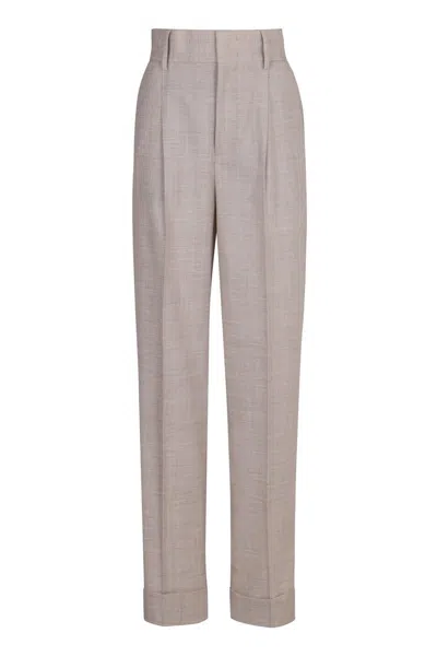 Philosophy Di Lorenzo Serafini Sophisticated Wool Trousers For Women In Gray