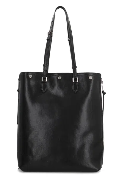 Dolce & Gabbana Versatile Leather Tote Bag With Adjustable Straps In Black