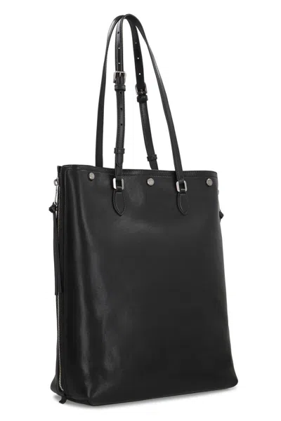 Dolce & Gabbana Versatile Leather Tote Bag With Adjustable Straps In Black