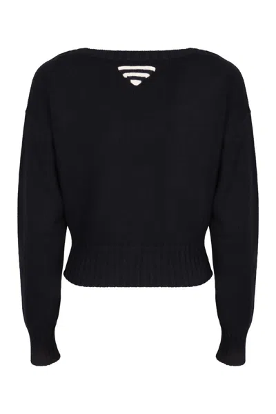 Prada Cotton Sweater In Blue
