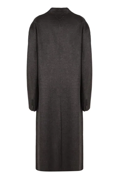 Prada Wool And Cashmere Coat In Gray