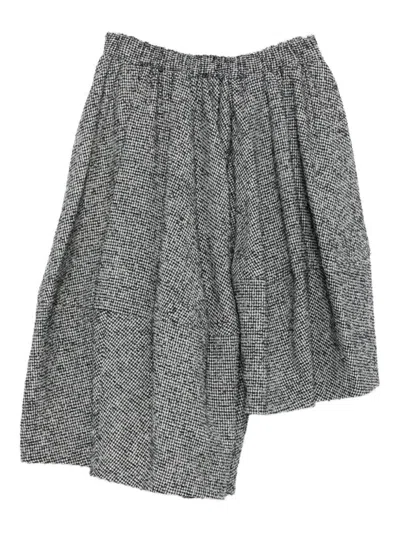 Comme Des Garçons Tiered Mini Skirt In Gray