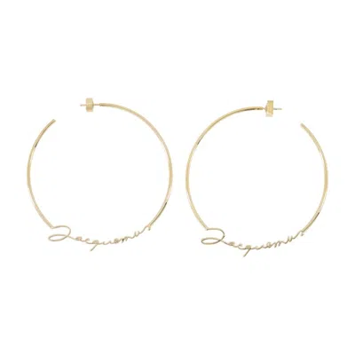 Jacquemus Hoop Earrings With Logo Lettering