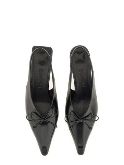 Jacquemus The Cubisto Slingbacks In Black