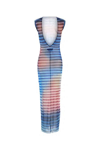 Jean Paul Gaultier Printed Tulle The Air Dress In Multi