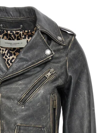 Golden Goose Chiodo Biker Jacket In Black