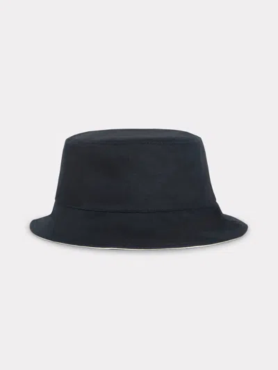 Kenzo Reversible Cotton Bucket Hat With ' X Futura 2000' Embroidery In Blue