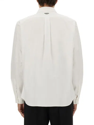 Kenzo Shirt With Boke Flower Embroidery In White