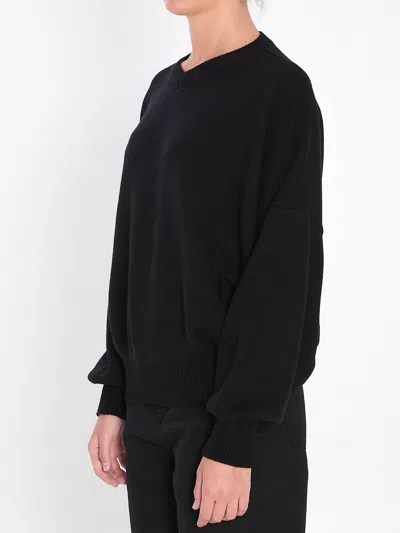 Khaite Wolfe V-neck Knitted Cashmere Sweater In Black