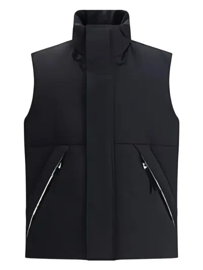 Laminar Padded And Quilted Sleeveless Jacket In Black