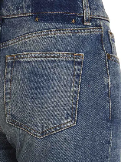 Golden Goose Women Used-effect Hem Detail In Blue