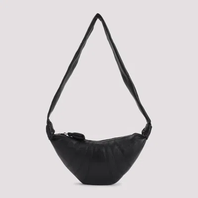 Lemaire Lack Grained Goat Leather Bag In Black