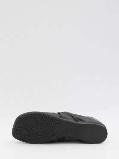 Loewe Pebble Ballerina In Nappa Leather In Black