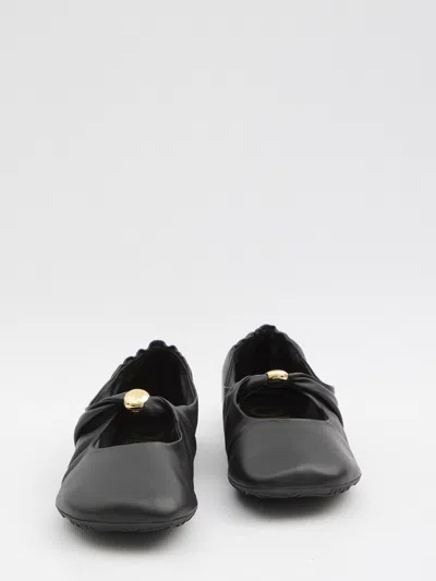 Loewe Pebble Ballerina In Nappa Leather In Black