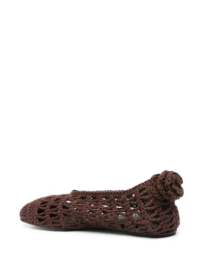 Magda Butrym Crochet Ballet Flats In Multi