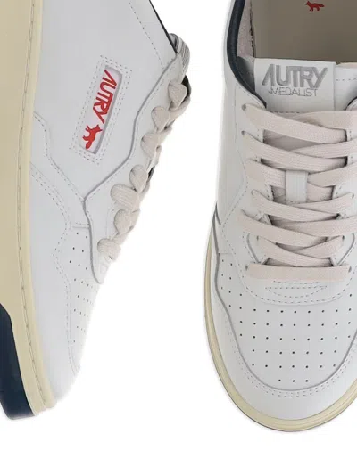 Maison Kitsuné Blue Cow Leather Sneaker In White