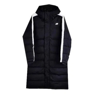 New Balance Casual Long Down Parka 'black White' In Multi