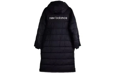 New Balance Casual Long Down Parka 'black White' In Multi