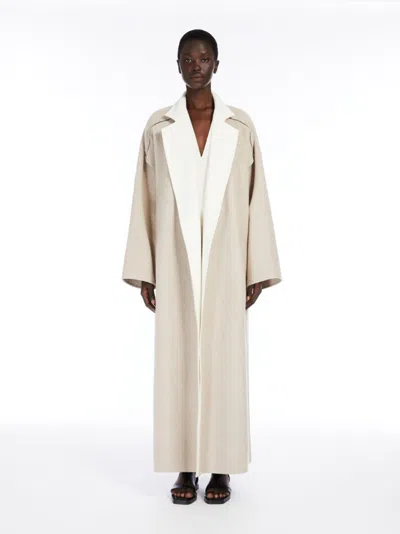 Max Mara Beige Wool Cashmere Coats In Neutral