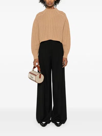 Max Mara Camel Clothing Sweaters In Brown