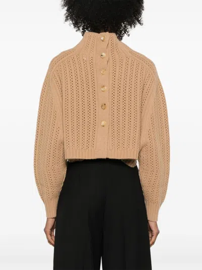 Max Mara Camel Clothing Sweaters In Brown