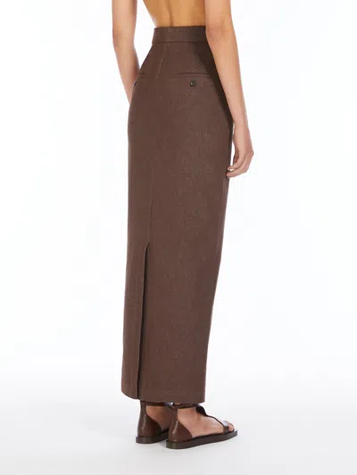 Max Mara Pianosa Skirt In Brown