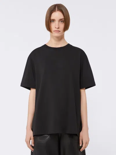 Sportmax Fringe Detail Jersey T-shirt In Black