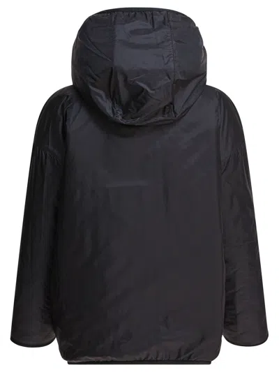 Max Mara The Cube Black Silk Coat In Black